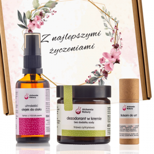 ŚWIĄTECZNY ZESTAW KOSMETYKÓW NATURALNYCH NA PREZENT DLA KOBIET