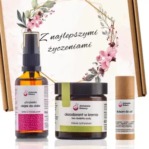 ŚWIĄTECZNY ZESTAW KOSMETYKÓW NATURALNYCH NA PREZENT DLA KOBIET